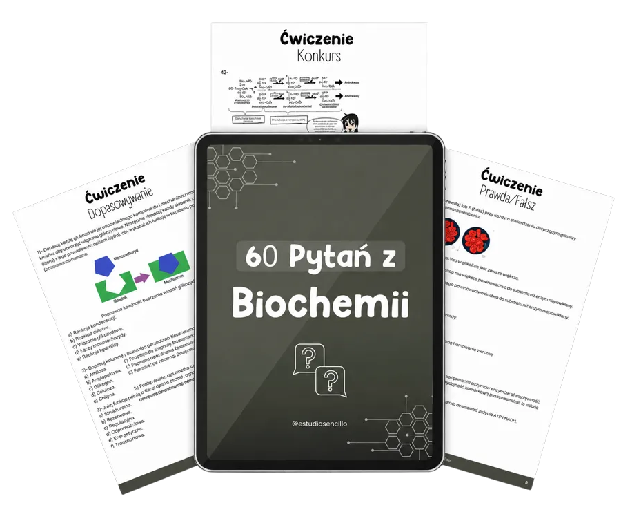 Zeszyt ćwiczeń z 60 pytaniami z biochemii